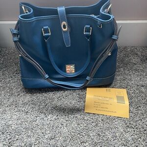 Dooney & Bourke Blue Perry Satchel NWT